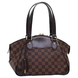 Louis Vuitton-LOUIS VUITTON Damier Ebene Vérone PM Sac à main N41117 LV Auth fm3386-Autre