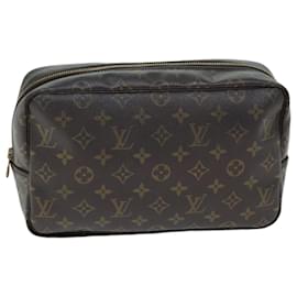 Louis Vuitton-LOUIS VUITTON Monogramm Trousse Toilette 28 Unterarmtasche M47522 LV Auth am6116-Monogramm