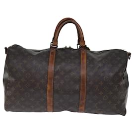 Louis Vuitton-LOUIS VUITTON Monogram Keepall Bandouliere 50 Boston Bag M41416 LV Auth 73389-Monogram