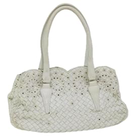 Autre Marque-BOTTEGA VENETA INTRECCIATO Hand Bag Leather White 156586 Auth am6192-White