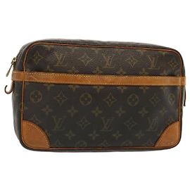 LOUIS VUITTON Monogram Compiegne 28 Clutch Bag M51845 LV Auth 73470 Monogram