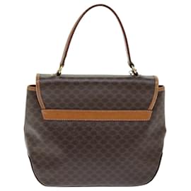 Céline-CELINE Macadam Canvas Hand Bag PVC Brown Auth 73419-Brown