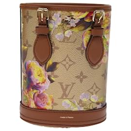 Louis Vuitton-LOUIS VUITTON LV Garden Nano Bucket Umhängetasche Beige M81724 LV Auth 73910S-Beige