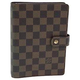 Louis Vuitton-LOUIS VUITTON Damier Ebene Agenda MM Tagesplaner-Umschlag R20240 LV Auth 74037-Andere