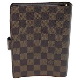 Louis Vuitton-LOUIS VUITTON Damier Ebene Agenda MM Day Planner Cover R20240 LV Auth 74037-Other