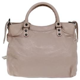 Balenciaga-BALENCIAGA The Vero Hand Bag Leather 2way Pink 235216 Auth am6191A-Pink