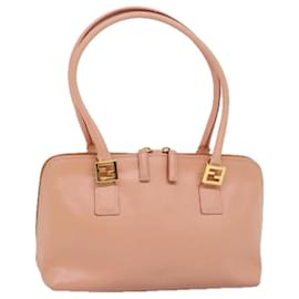 Fendi-FENDI Hand Bag Leather Pink Auth 73857-Pink