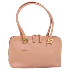 Fendi-FENDI Handtasche Leder Pink Auth 73857-Pink