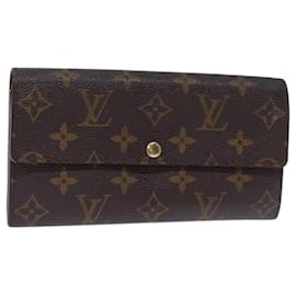 Louis Vuitton-Portafoglio lungo LOUIS VUITTON Monogram Portefeuille Sarah M60531 LV Auth fm3445-Monogramma