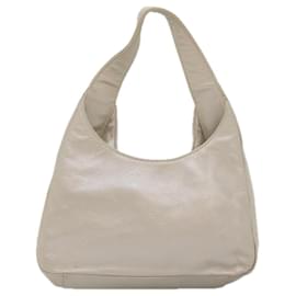 Prada-Bolso de mano PRADA Piel Blanco Auth fm3418-Blanco