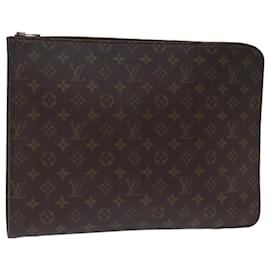 Louis Vuitton-Maletín para documentos LOUIS VUITTON Monogram Poche M53400 LV Auth ar11811B-Monograma