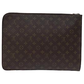 Louis Vuitton-Maletín para documentos LOUIS VUITTON Monogram Poche M53400 LV Auth ar11811B-Monograma