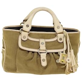 Céline-Bolso CELINE Boogie Bolso de mano Lona Marrón Auth yk12351-Castaño