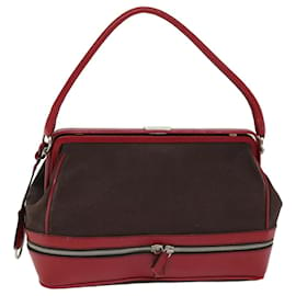 Prada-PRADA Shoulder Bag Canvas Brown Auth 73593-Brown