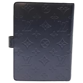 Louis Vuitton-LOUIS VUITTON Monogram Mat Agenda MM Day Planner Cover Bleu R20925 Auth 73512-Bleu