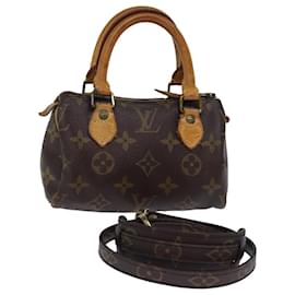 Louis Vuitton-Bolso de mano LOUIS VUITTON Mini Speedy con monograma Vintage 2way M41534 LV Auth ar11793B-Monograma