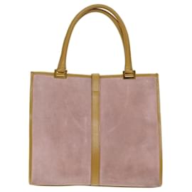 Gucci-GUCCI Jackie Hand Bag Suede Pink 002 1065 Auth 73859-Pink