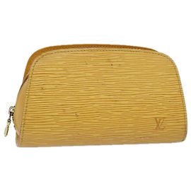 LOUIS VUITTON Pochette Epi Dauphine PM Jaune M48449 LV Auth th4880 Jaune