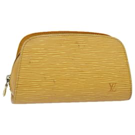 Louis Vuitton-LOUIS VUITTON Epi Dauphine PM Pouch Giallo M48449 LV Auth th4880-Giallo