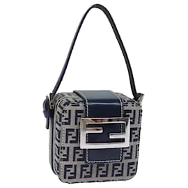 Fendi-Bolsa de mão em lona FENDI Zucchino Marinha Auth 73529-Azul marinho