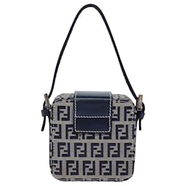 Fendi-FENDI Pochette à main en toile Zucchino Marine Auth 73529-Bleu Marine