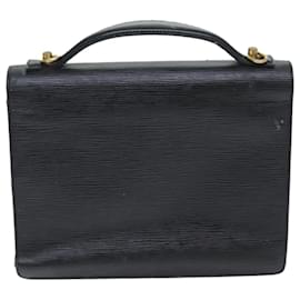 Louis Vuitton-LOUIS VUITTON Epi Monceau 28 Hand Bag Black M52122 LV Auth 72235-Black