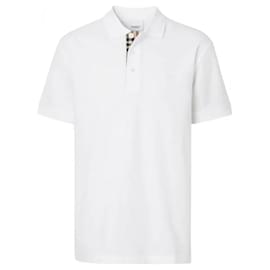 Burberry-Piqué cotton polo shirt decorated with embroidered initials XS-White