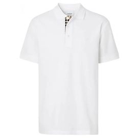 Burberry Polo en coton piqué décorée des initiales brodées XS Blanc