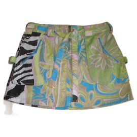 Minifalda Roberto Cavalli de algodón Multicolor
