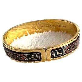 Pulseira clip Michaela Frey em esmalte e ouro Multicor Dourado