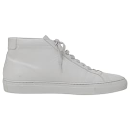 Autre Marque-Common Projects Achilles Mid Top Sneakers in Grey Leather-Grey