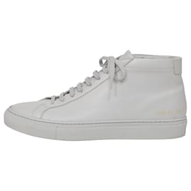 Autre Marque-Common Projects Achilles Mid Top Sneakers in Grey Leather-Grey