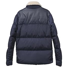 Dior-Dior Homme Goose Down Puffer Jacket in Blue Polyamide-Blue