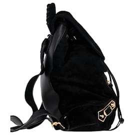 Balenciaga-Balenciaga Baby Daim Extra Small Classic Traveller Backpack in Black Suede-Black