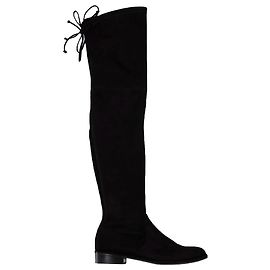 Stuart Weitzman Low Land Boots in Black Suede Black