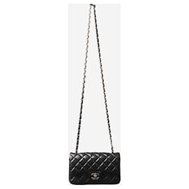 Chanel-Bolso mini rectangular negro con solapa única 2017-Negro