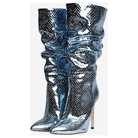 Paris Texas-Icy blue stiletto slouchy boots - size EU 36-Blue