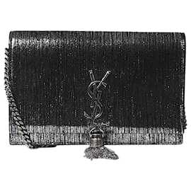 Saint Laurent-Silver Kate tassel bag-Silvery