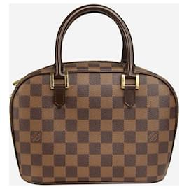 Louis Vuitton-Braune Damier Ebene Tasche mit Henkel-Braun