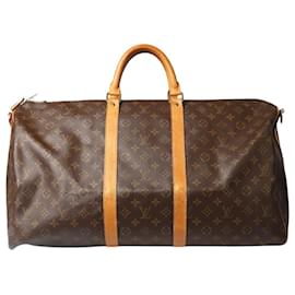 Louis Vuitton-Brown vintage 1995 monogram Keepall Bandouliere 55 travel bag-Brown