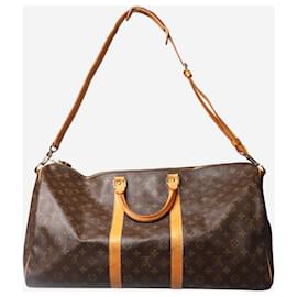 Louis Vuitton-Brown vintage 1995 monogram Keepall Bandouliere 55 travel bag-Brown