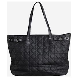 Christian Dior-Black Cannage Panarea tote-Black