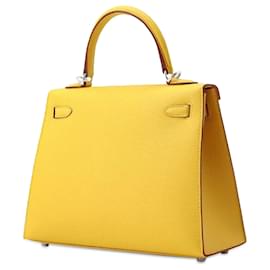 Hermès-Hermès Epsom amarillo Kelly Sellier 25-Amarillo