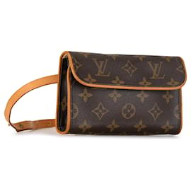 Louis Vuitton-Louis Vuitton Brown Monogram Pochette Florentine-Marron