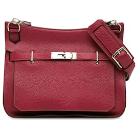 Hermès-Hermès Red Clemence Jypsiere 28-Rosso,Altro