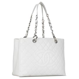 Chanel-Grande shopping bag di Chanel White Caviar-Bianco