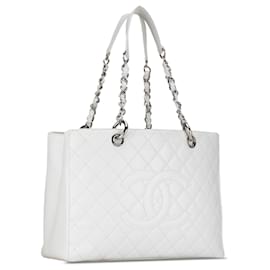 Chanel-Totalizador de compras Chanel White Caviar Grand-Blanco