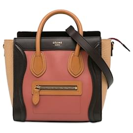 Céline-Cabas à bagages tricolore rose Nano Celine-Rose