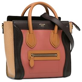 Céline-Cabas à bagages tricolore rose Nano Celine-Rose