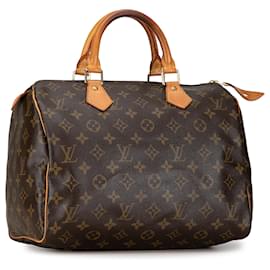 Louis Vuitton-Louis Vuitton Brown Monogram Speedy 30-Brown